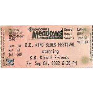 2002 BB King George Thorogood Joe Bonamassa Concert Ticket Stub Hartford CT